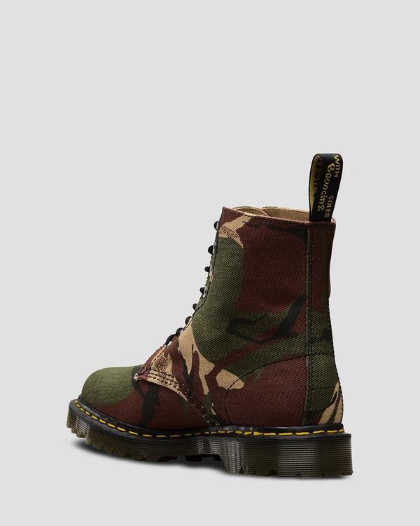 Dr Martens Dámské Kotníkové Boty 1460 Pascal Camo Lickwax Maskáčové, CZ-148790